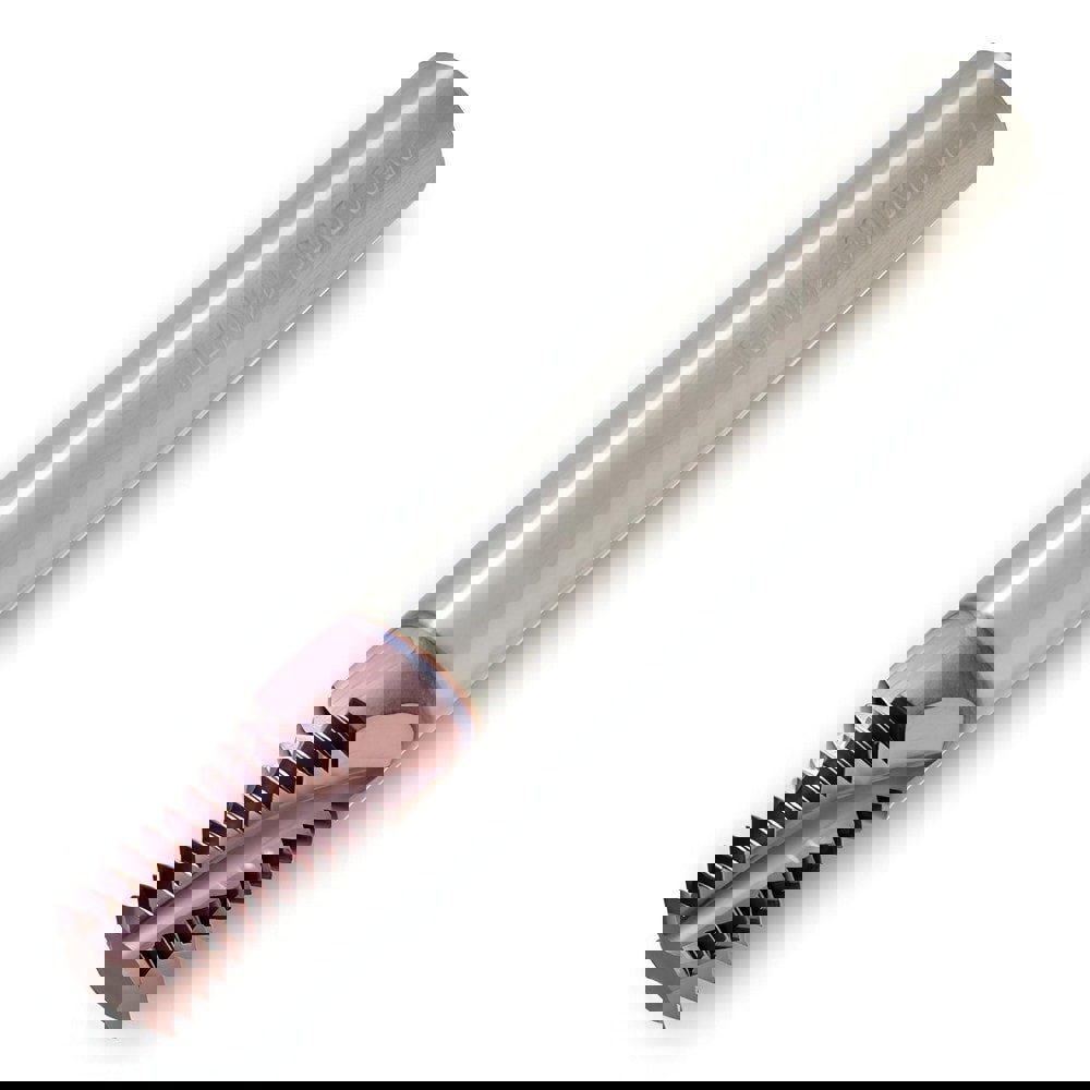 Helical Flute Thread Mills; Material: Solid Carbide ; Thread Size (Inch): 1/8 ; Thread Depth (Decimal Inch): 0.3900 ; Thread Type: NPTF ; Shank Diameter (Decimal Inch): 0.2500 ; Shank Type: Cylindrical